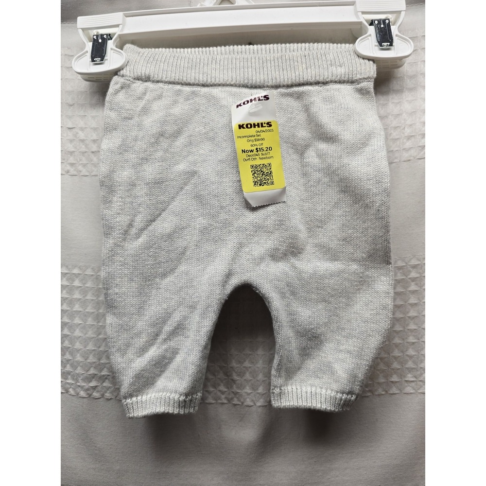 Carters Newborn Knit Pants Gray Unisex Baby Sweatpants 1N714510